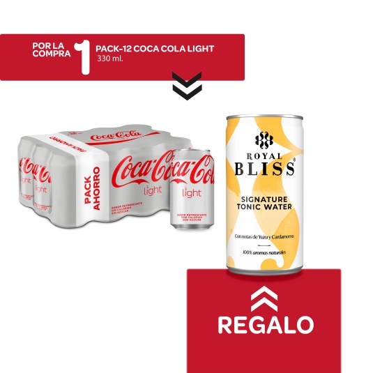 cola light 330ml pack-12 + tónica signature
