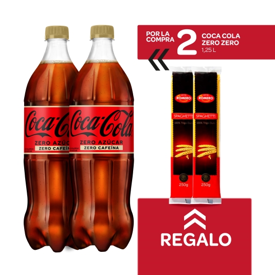 2 cola zero zero 1.25l + 2 spaguettis 250g