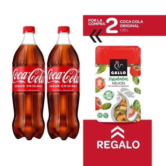 2 refresco cola 1,25l + hélices ensaladas