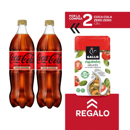 2 cola zero zero 1,25l + hélices ensaladas