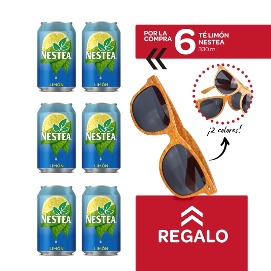 6 te limón 33cl + gafas sol gratis