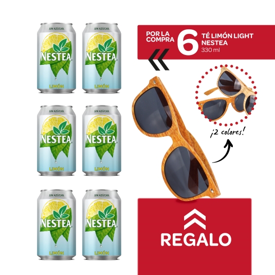 6 te limón light 33cl + gafas sol gratis