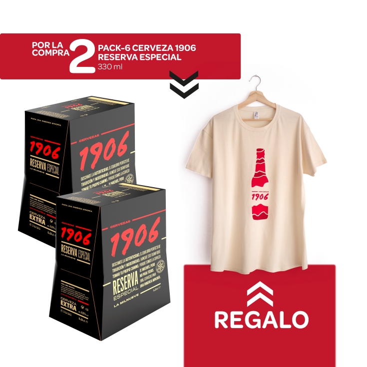 2 cerveza reserva especial pk-6 + camiseta