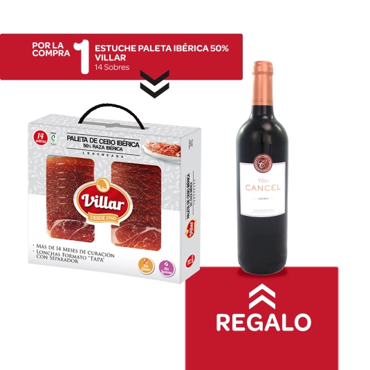 estuche paleta ibca 14 sobres + tinto 75cl