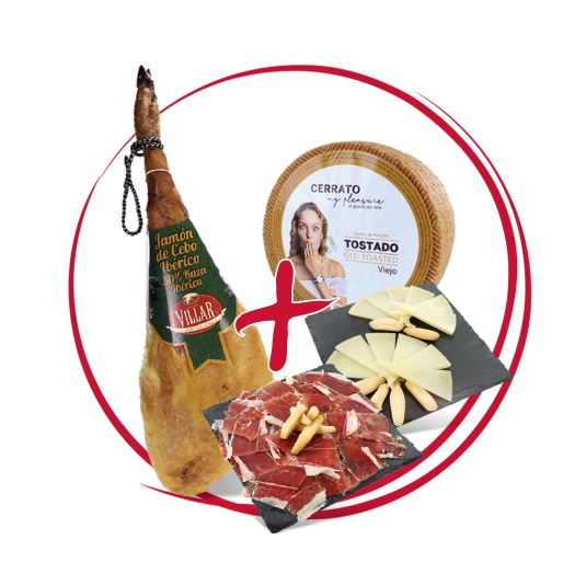 jamón ibérico cebo 50% + queso tostado viejo