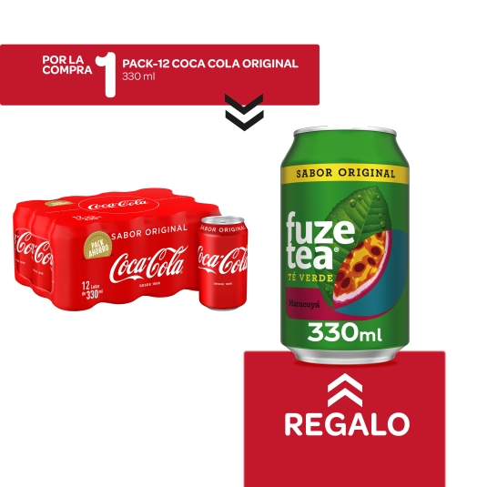 12 cola 330ml + fuzetea maracuya gratis