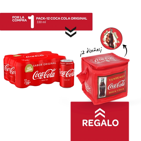 refresco cola 330ml, pk-12 + bolsa nevera