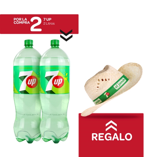 2 refrescos lima limón, 2l + sombrero gratis