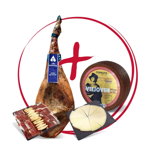 jamón selección, pza + queso curado viejoven