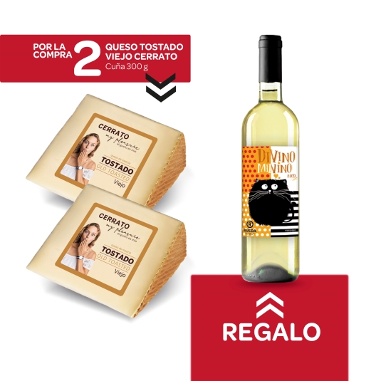 2 quesos tostado viejo, 300g + verdejo gratis