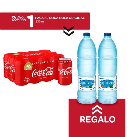 refresco de cola pk-12 + 2 botella agua 1.5l