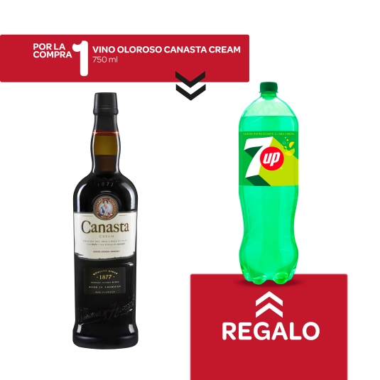 vino oloroso, 750ml + seven-up, 2l gratis
