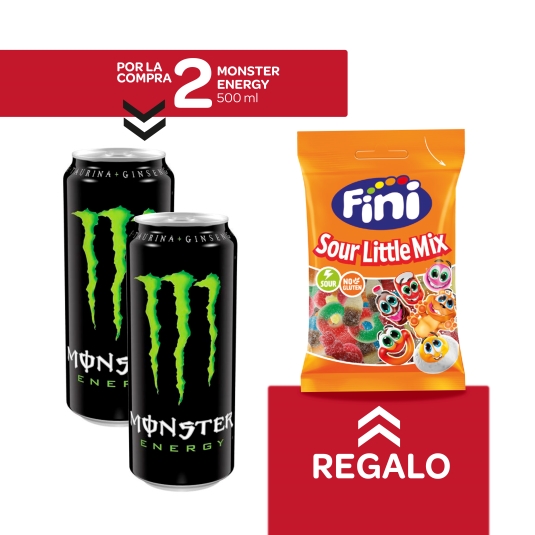 2 bebida green, 500ml + golosinas mix gratis