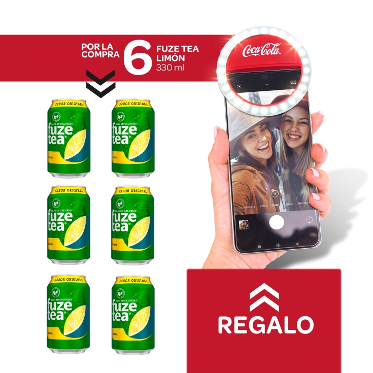 6 té al limón, 330ml + aro de luz gratis