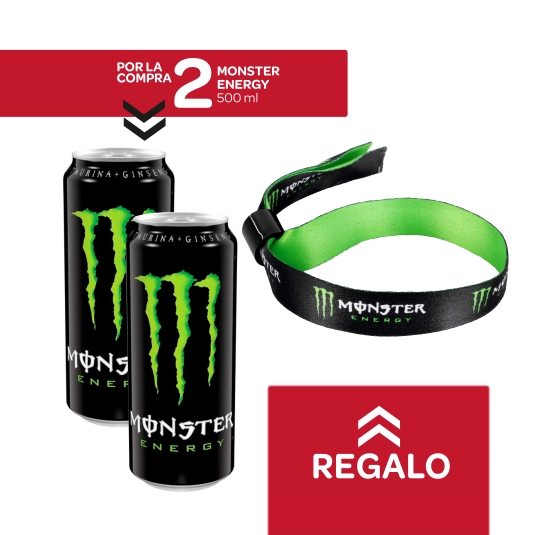 2 bebida energética green 500ml + pulsera