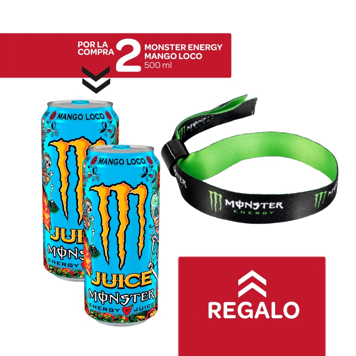 2 energética mango loco 500ml + pulsera