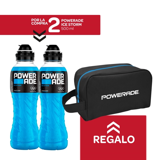 2 isotónica ice storm 500ml + necesser gratis