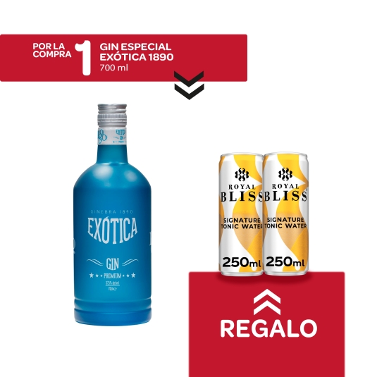 gin especial + 2 tónicas 250ml gratis