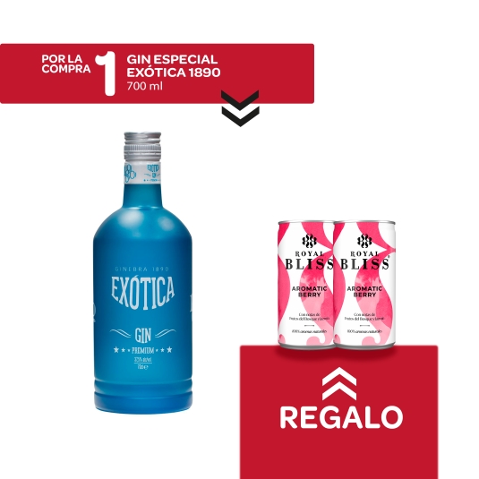 gin especial + 2 tónicas berry 250ml gratis