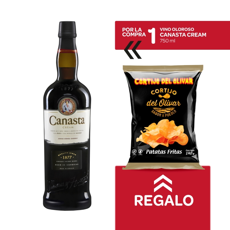 vino oloroso cream, 750ml + patatas gratis