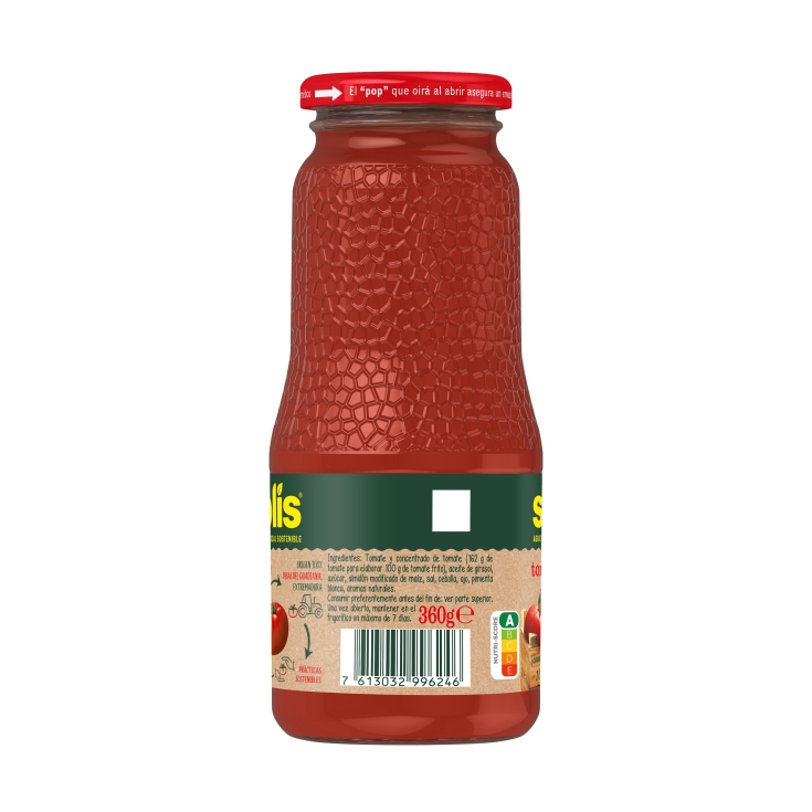 tomate frito frasco, 360grs.