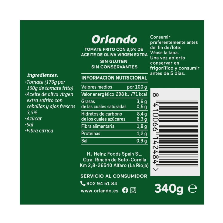 tomate frito aceite oliva frasco, 340g