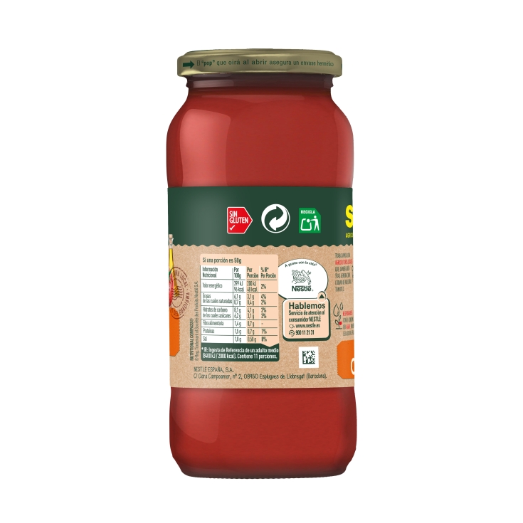 tomate frito casero, 550grs.