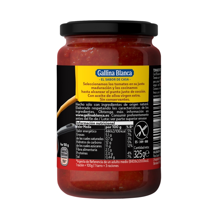 tomate frito casero, 350g