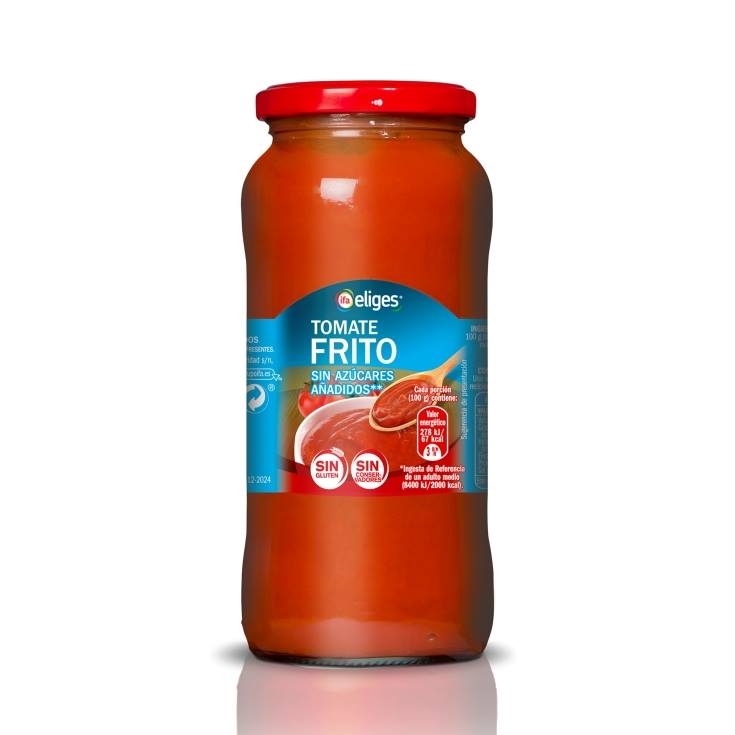 tomate frito sin azúcar frasco, 560g