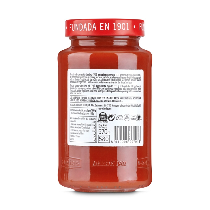 tomate frito frasco, 570g