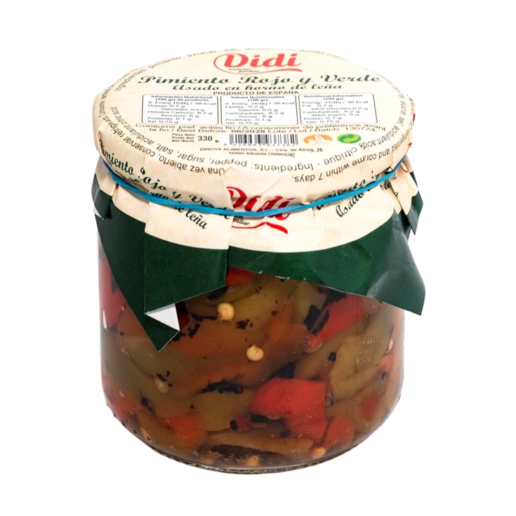 pimiento asado rojo/verde tiras, 330g