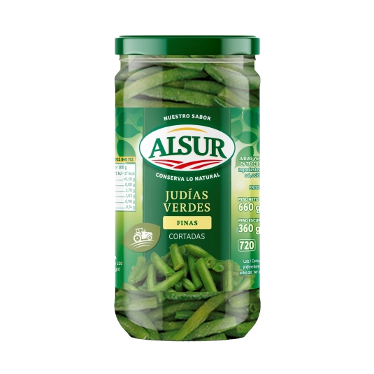 judías verdes finas frasco, 360g