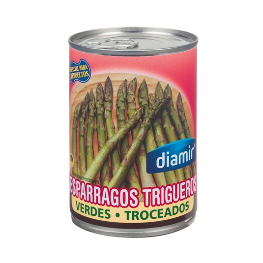 espárragos trigueros verdes troceados, 210g