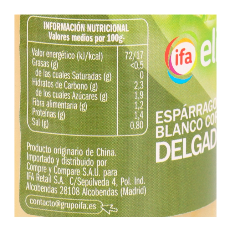 espárrago blanco 13/25, 110g