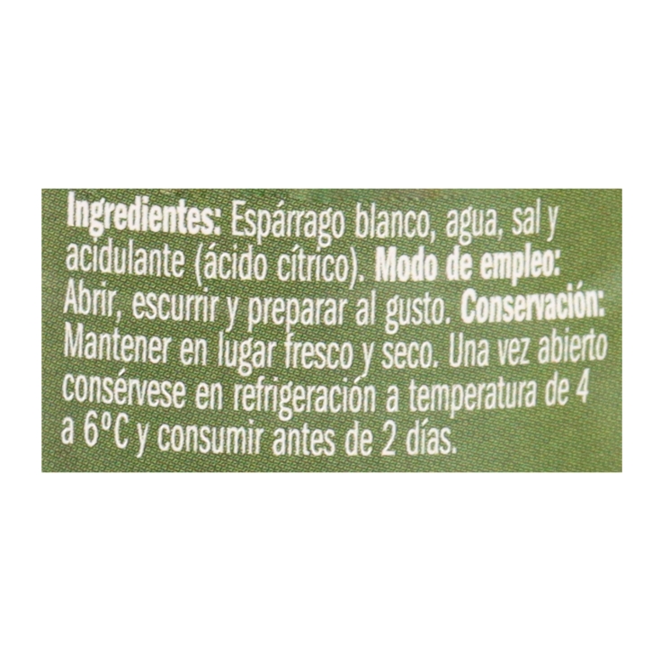 espárrago blanco 13/16, 205g