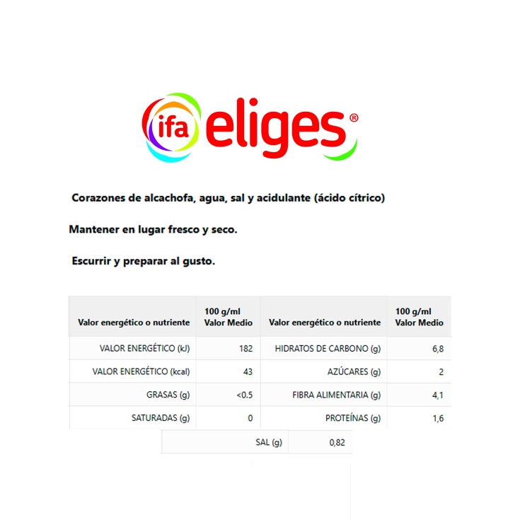 alcachofa 12-16, frasco, 290g
