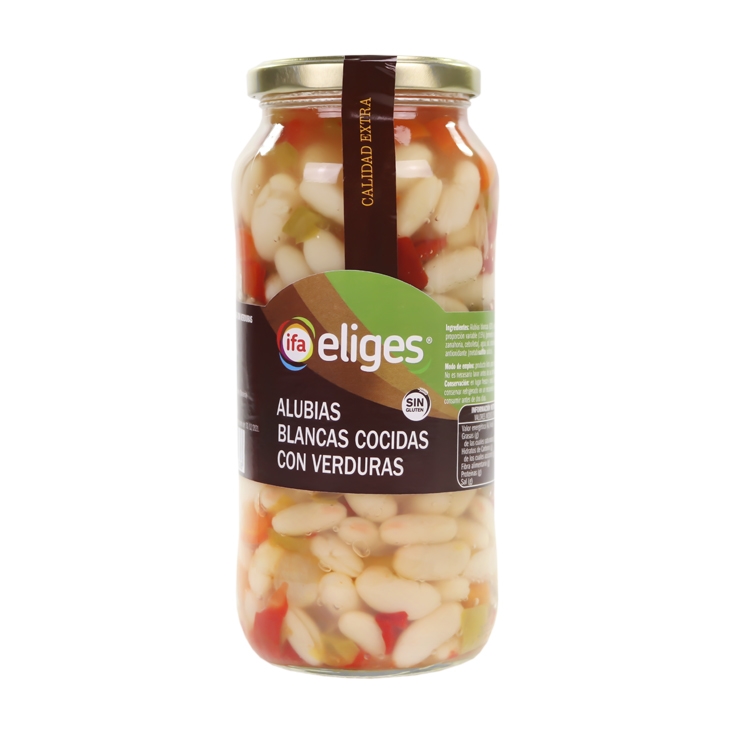 alubias cocidos con verduras, 400g