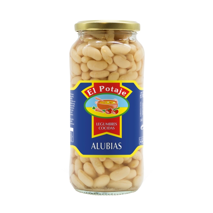 alubias blancas cocidas frasco, 400g