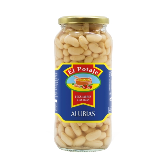 alubias blancas cocidas frasco, 400g