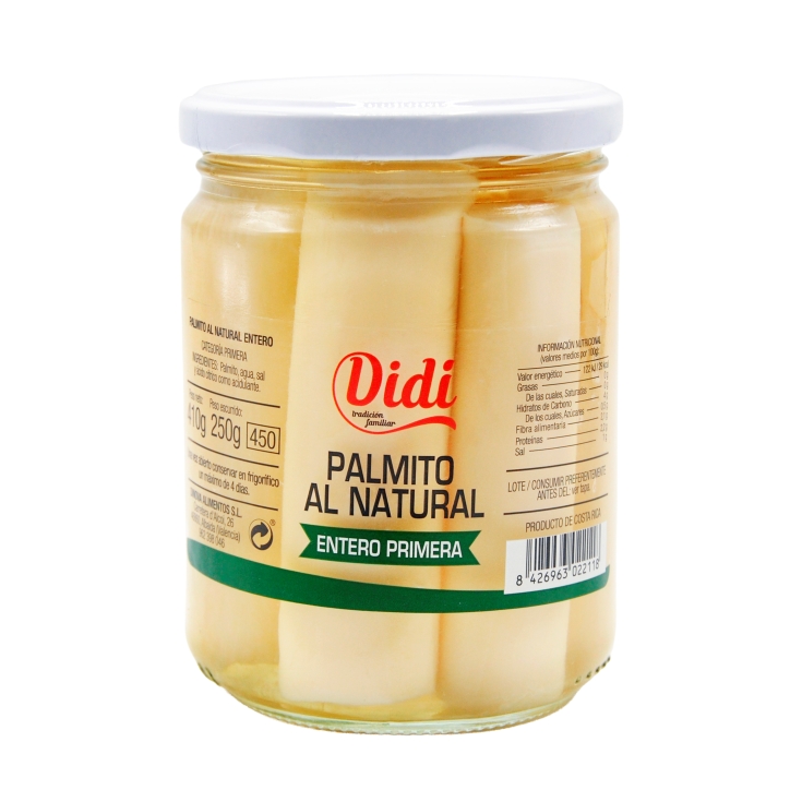 palmito natural, 250g