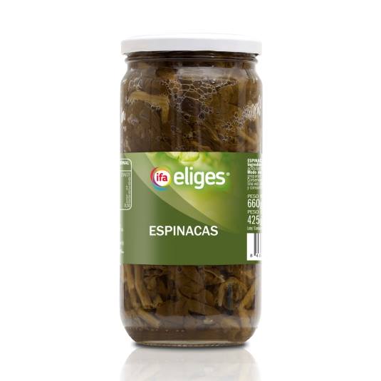 espinacas al natural, 425g