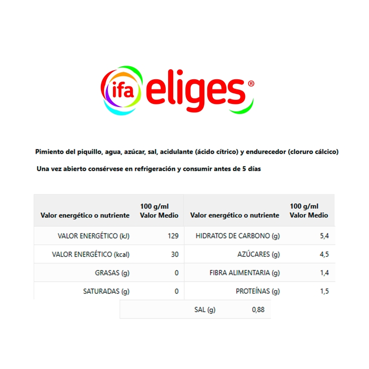pimientos del piquillo tiras, 290g