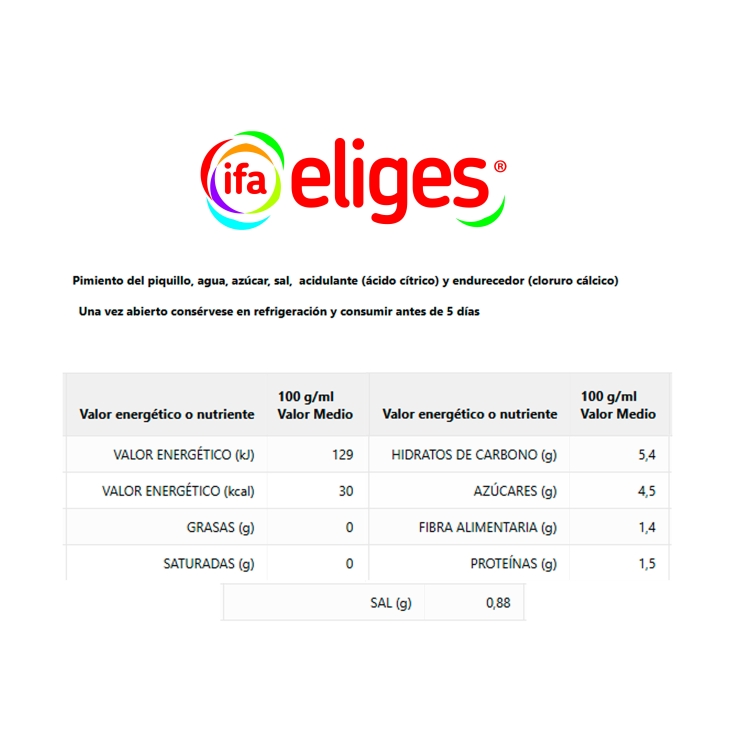 pimientos del piquillo entero, 290g
