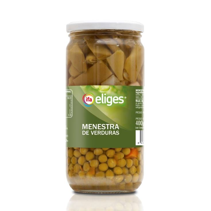 menestra de verduras al natural, 400g