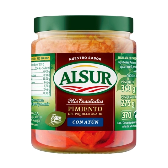 ensalada pimientos piquillo con atún, 275g