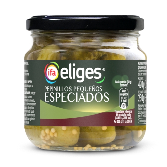 pepinillos especiados pequeños acidos, 230g