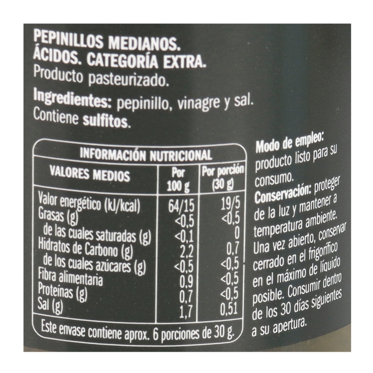 pepinillos medianos, 190g