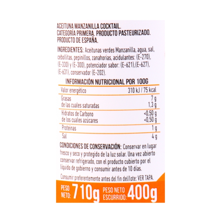 cocktail encurtidos, 400g