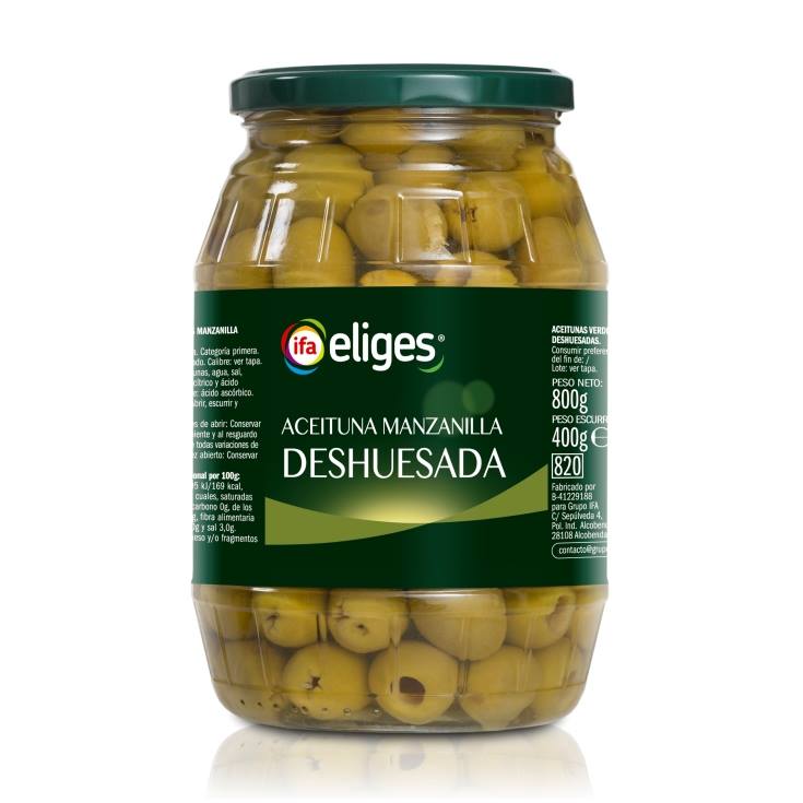 aceituna sin hueso frasco, 400g