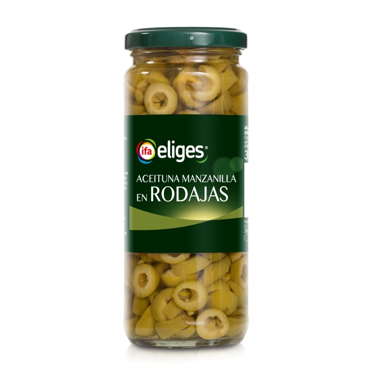 aceituna manzanilla en rodajas frasco, 130g